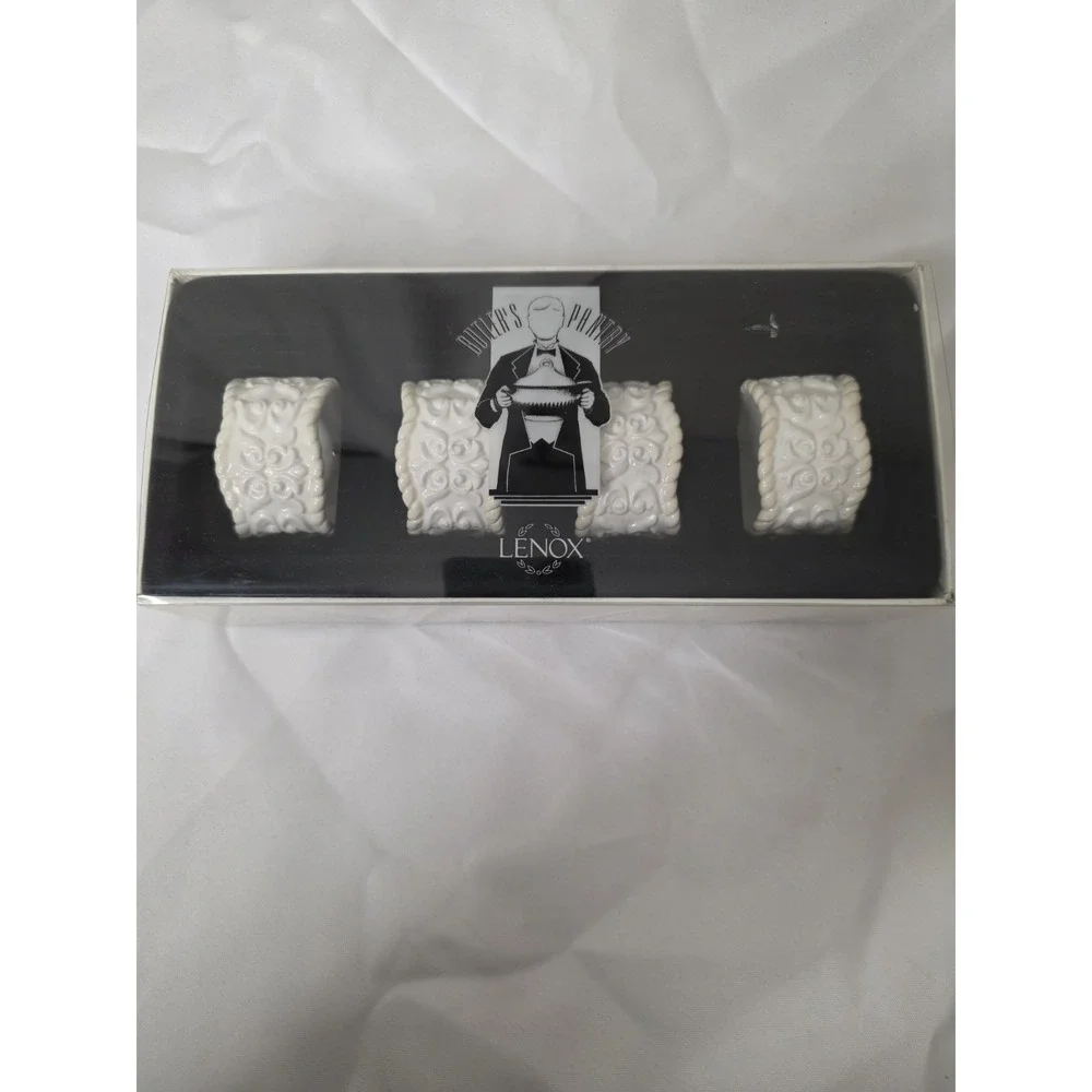 Vintage Lenox Butler's Pantry Napkin Rings Set of 4